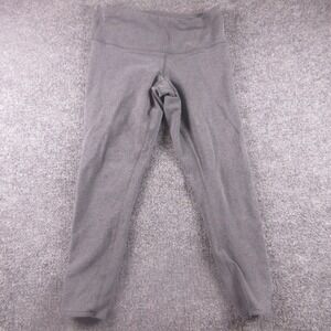 Lululemon Leggings Womens 6 Gray Capri Cropped Slit Hem Waist‎ Pocket Yoga Pants